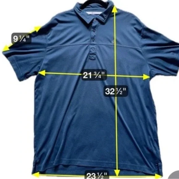 Travis Mathew Blue Golf Polo Shirt Athleticcore Country Club Athleisure 2XL - Picture 4 of 10